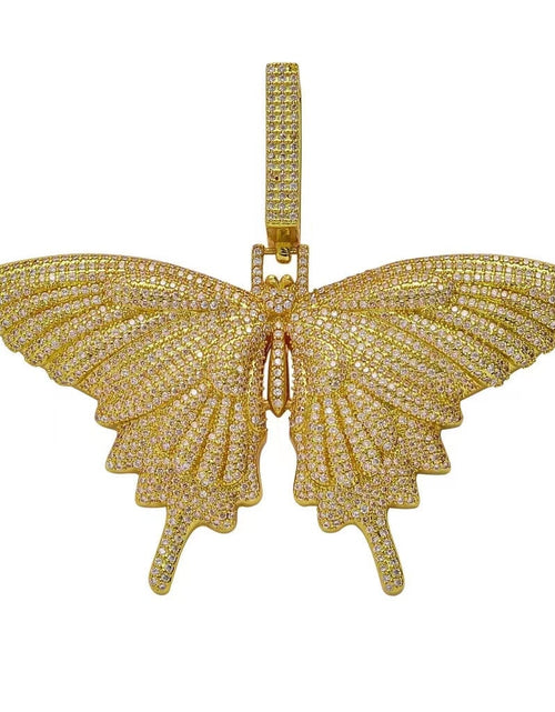 Load image into Gallery viewer, Fully Iced Out Diamond Big Butterfly Pendant by Bling Proud | Urban Jewelry Online Store
