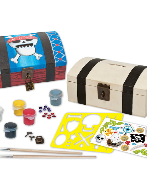 Load image into Gallery viewer, Treasure Chest Wood Craft &amp; Paint Kit by MasterPieces Puzzle Company INC
