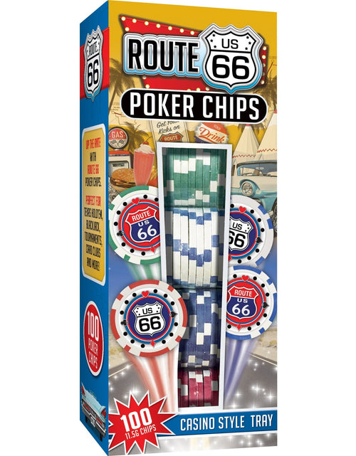 Load image into Gallery viewer, Route 66 100 Piece Poker Chips by MasterPieces Puzzle Company INC
