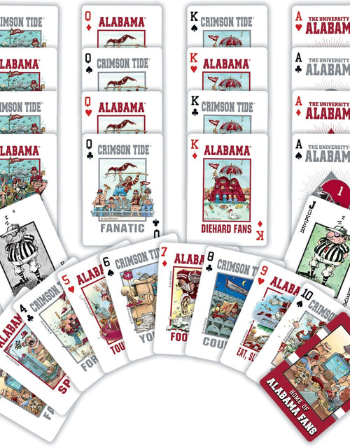 Load image into Gallery viewer, Alabama Crimson Tide Fan Deck Playing Cards - 54 Card Deck by MasterPieces Puzzle Company INC
