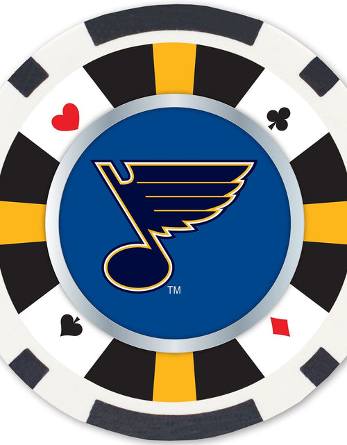 Load image into Gallery viewer, St. Louis Blues 100 Piece Poker Chips by MasterPieces Puzzle Company INC
