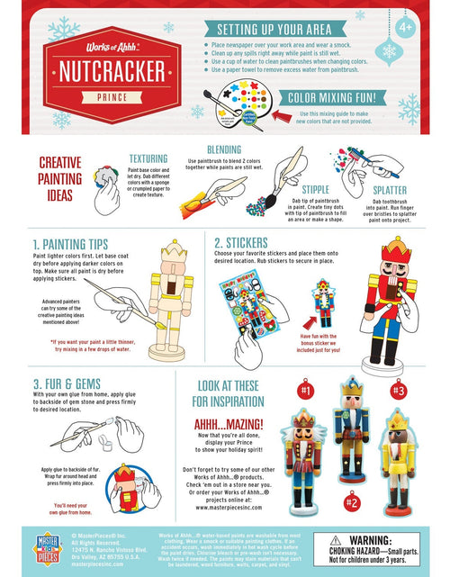 Load image into Gallery viewer, Holiday Craft Kit - Nutcracker Prince Wood Craft &amp; Paint Kit by MasterPieces Puzzle Company INC
