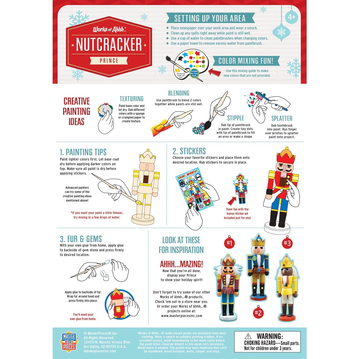 Holiday Craft Kit - Nutcracker Prince Wood Craft & Paint Kit by MasterPieces Puzzle Company INC
