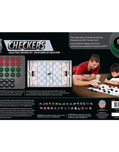 Load image into Gallery viewer, Minnesota Wild Checkers Board Game by MasterPieces Puzzle Company INC
