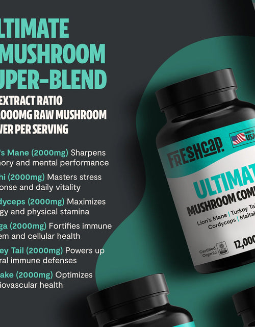 Load image into Gallery viewer, Organic Mushroom Complex Supplement Capsules
