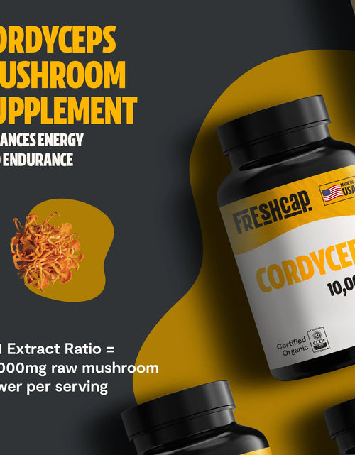 Load image into Gallery viewer, Organic Cordyceps Mushroom Supplement Capsules
