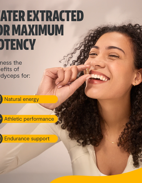 Load image into Gallery viewer, Organic Cordyceps Mushroom Supplement Capsules
