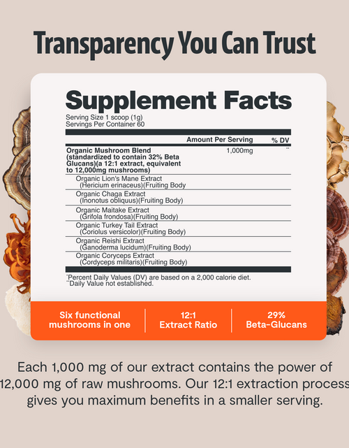Load image into Gallery viewer, Organic Mushroom Extract Powder Blend
