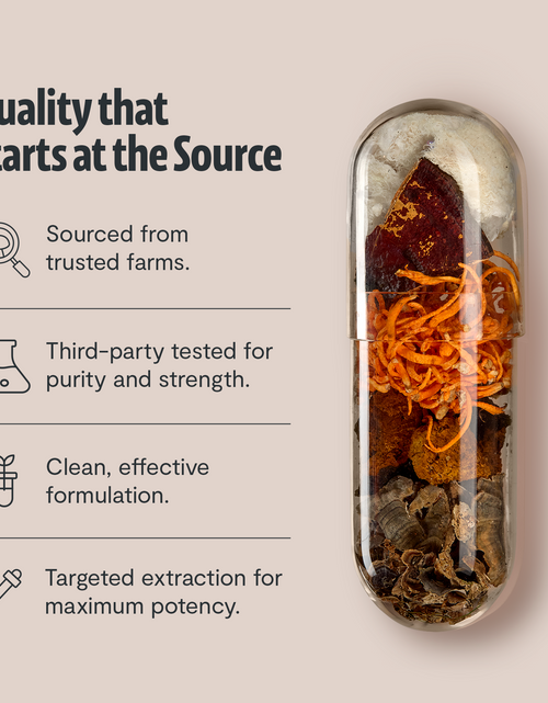 Load image into Gallery viewer, Organic Mushroom Complex Supplement Capsules
