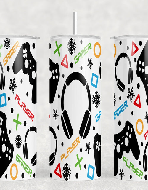 Load image into Gallery viewer, Gamer|Skinny Tumbler|Optional Bluetooth Speaker| Speaker Color Varies by Rowdy Ridge Co
