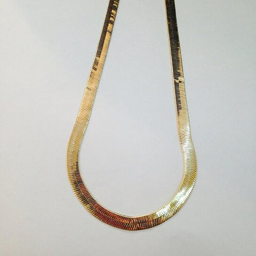 Load image into Gallery viewer, RMZ GOLD NYC 18k Gold Thick Herringbone Flat Chain 20"
