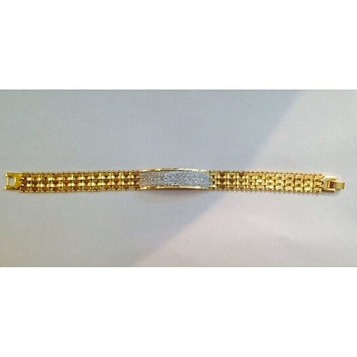 Load image into Gallery viewer, 18k Gold Two Tone ID Bracelet
