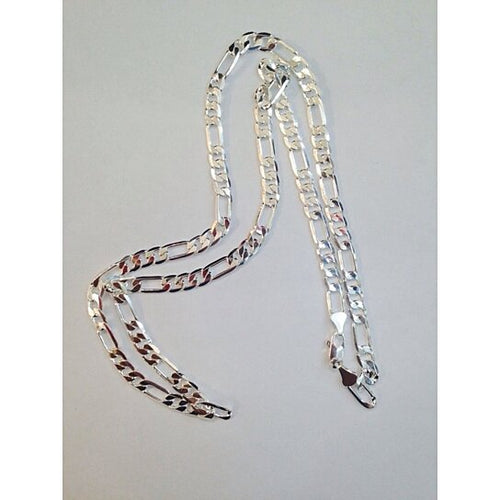 Load image into Gallery viewer, 18K White Gold Figaro Chain Necklace
