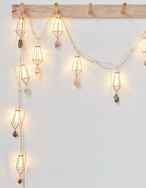 Load image into Gallery viewer, Geometric Rainbow Healing String Light Crystal Garland by Ariana Ost
