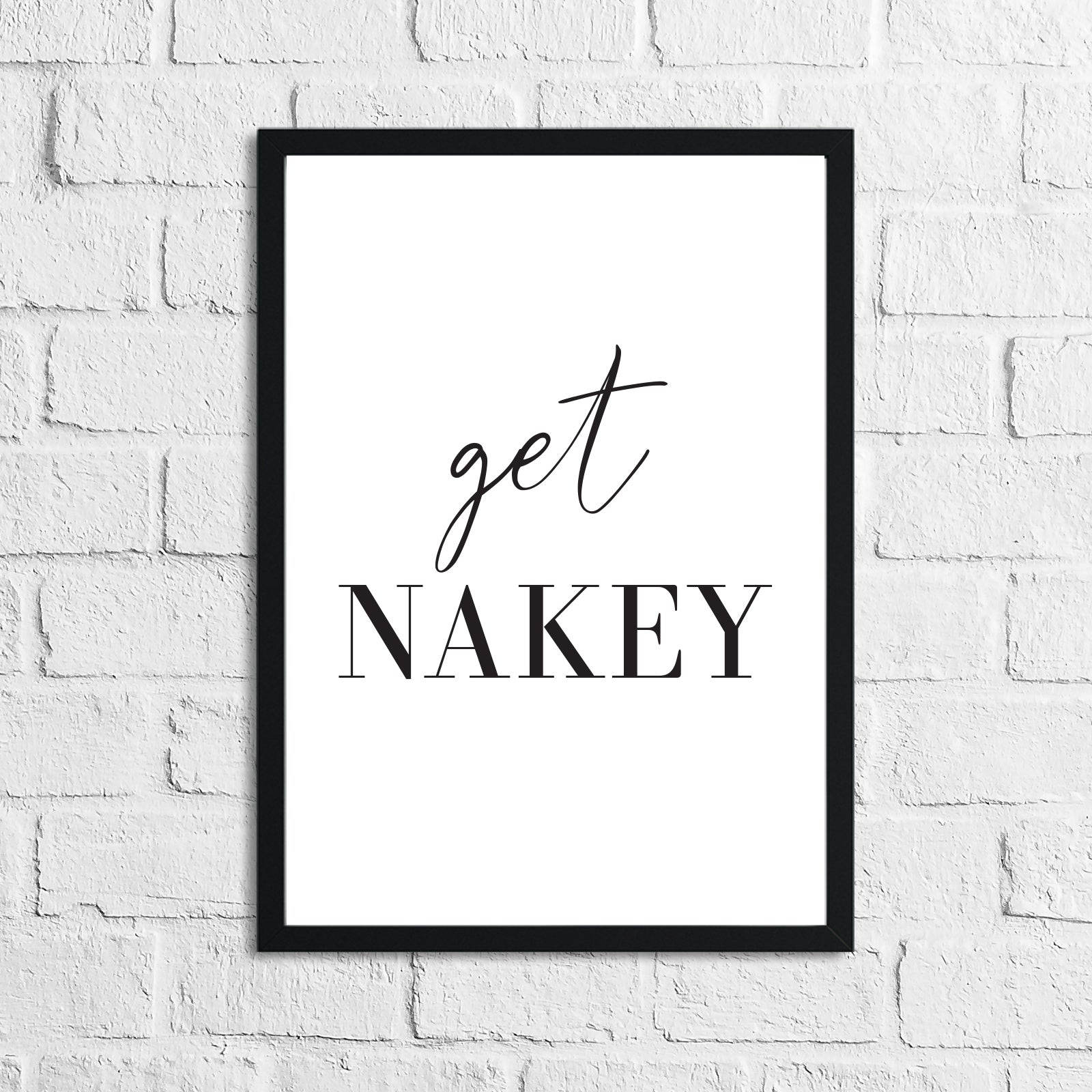 Get Nakey Bathroom Wall Decor Print by WinsterCreations™ Official Store