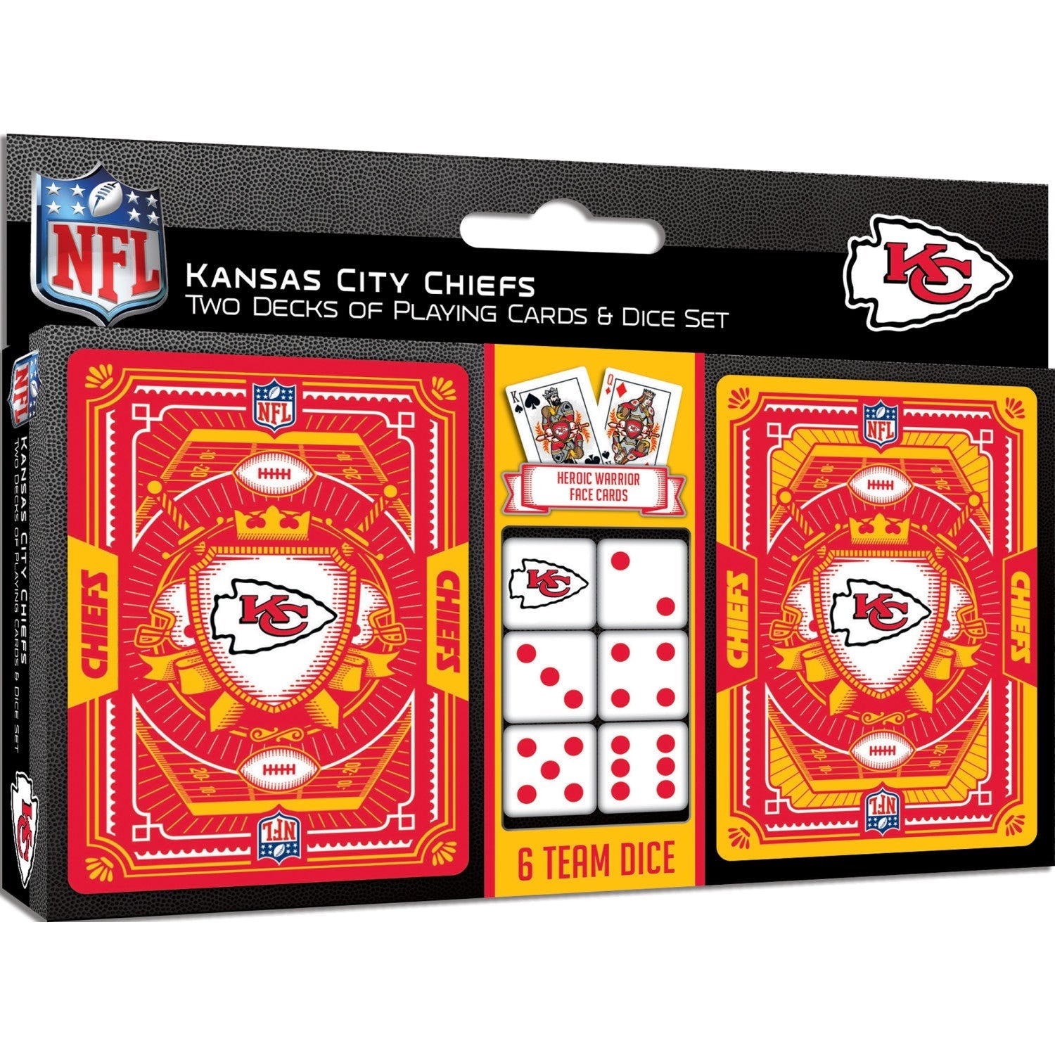 Kansas City Chiefs - 2-Pack Playing Cards & Dice Set by MasterPieces Puzzle Company INC