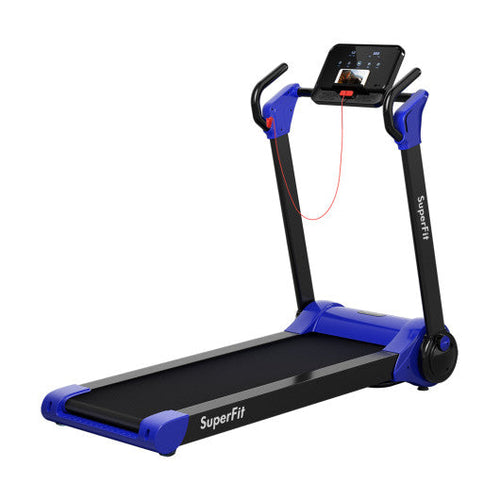 Load image into Gallery viewer, 2.25 HP Electric Motorized Folding Running Treadmill Machine with LED Display-Navy
