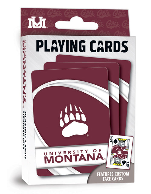 Load image into Gallery viewer, Montana Grizzlies Playing Cards - 54 Card Deck by MasterPieces Puzzle Company INC
