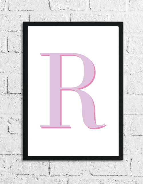 Load image into Gallery viewer, Personalised Pink Initial Children's Room Wall Decor Print by WinsterCreations™ Official Store
