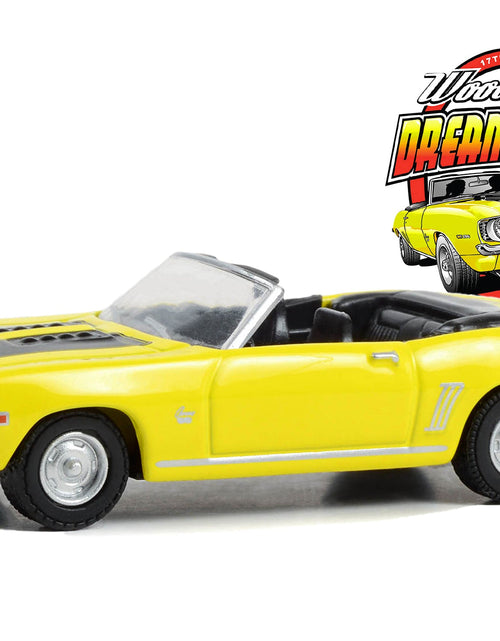 Load image into Gallery viewer, 1969 Chevrolet Camaro SS Convertible Yellow with Black Stripes "17th Annual Woodward Dream Cruise Featured Heritage Vehicle" (2011) "Woodward Dream Cruise" Series 1 1/64 Diecast Model Car by Greenlight
