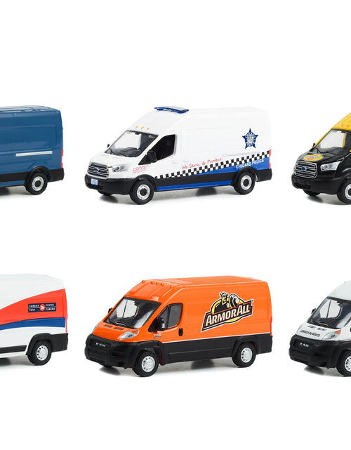 Load image into Gallery viewer, "Route Runners" Set of 6 Vans Series 5 1/64 Diecast Model Cars by Greenlight
