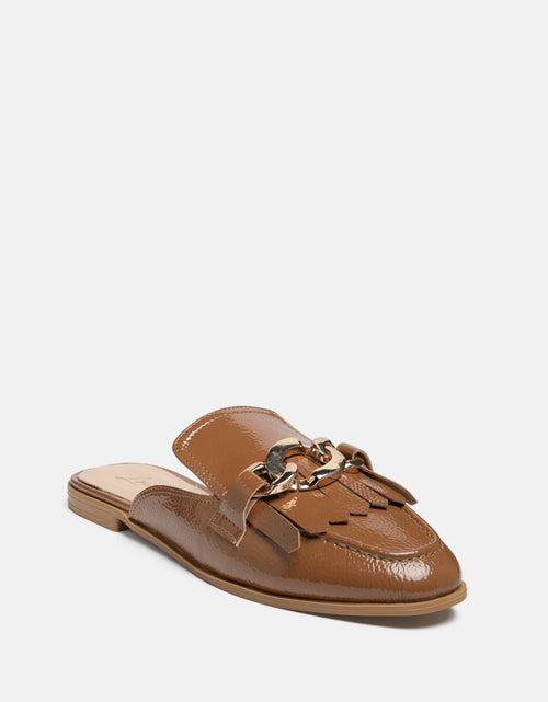 Load image into Gallery viewer, gladioli metal buckled fringe detail mules by London Rag
