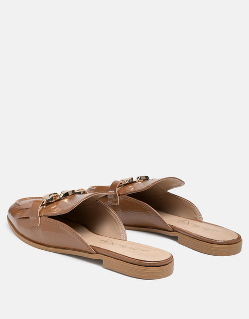 Load image into Gallery viewer, gladioli metal buckled fringe detail mules by London Rag
