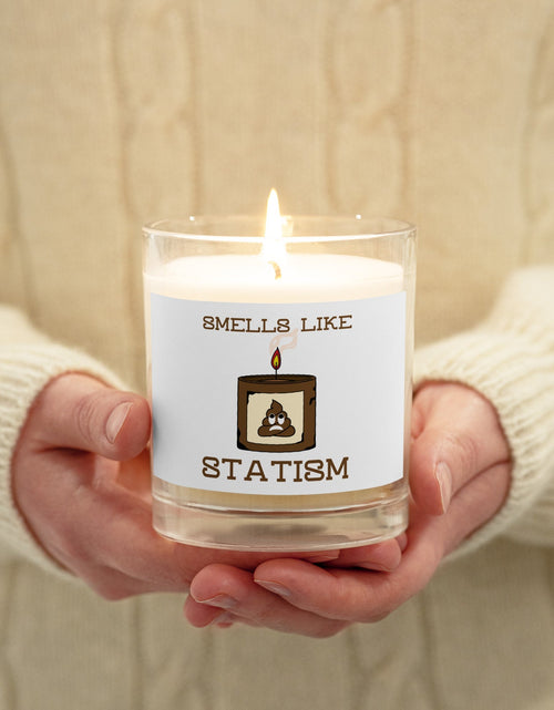 Load image into Gallery viewer, Smells like Statism Glass jar soy wax candle by Proud Libertarian
