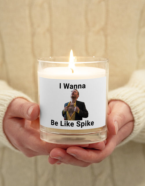 Load image into Gallery viewer, I wanna be like Spike Glass jar soy wax candle by Proud Libertarian
