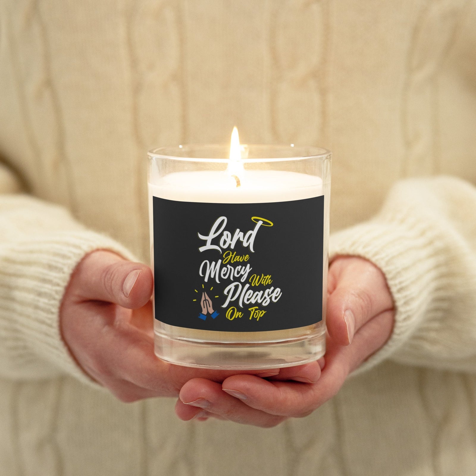 Lord have Mercy with Please on Top Candle by Proud Libertarian