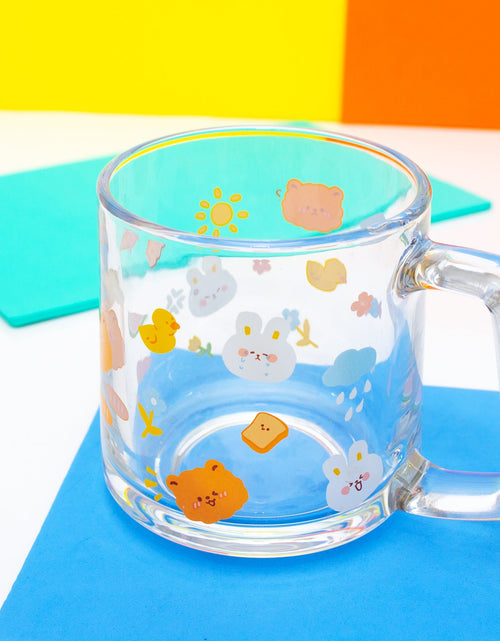 Load image into Gallery viewer, Set Of Four Modern Printed Glass Mugs by Izhar Studio- CA
