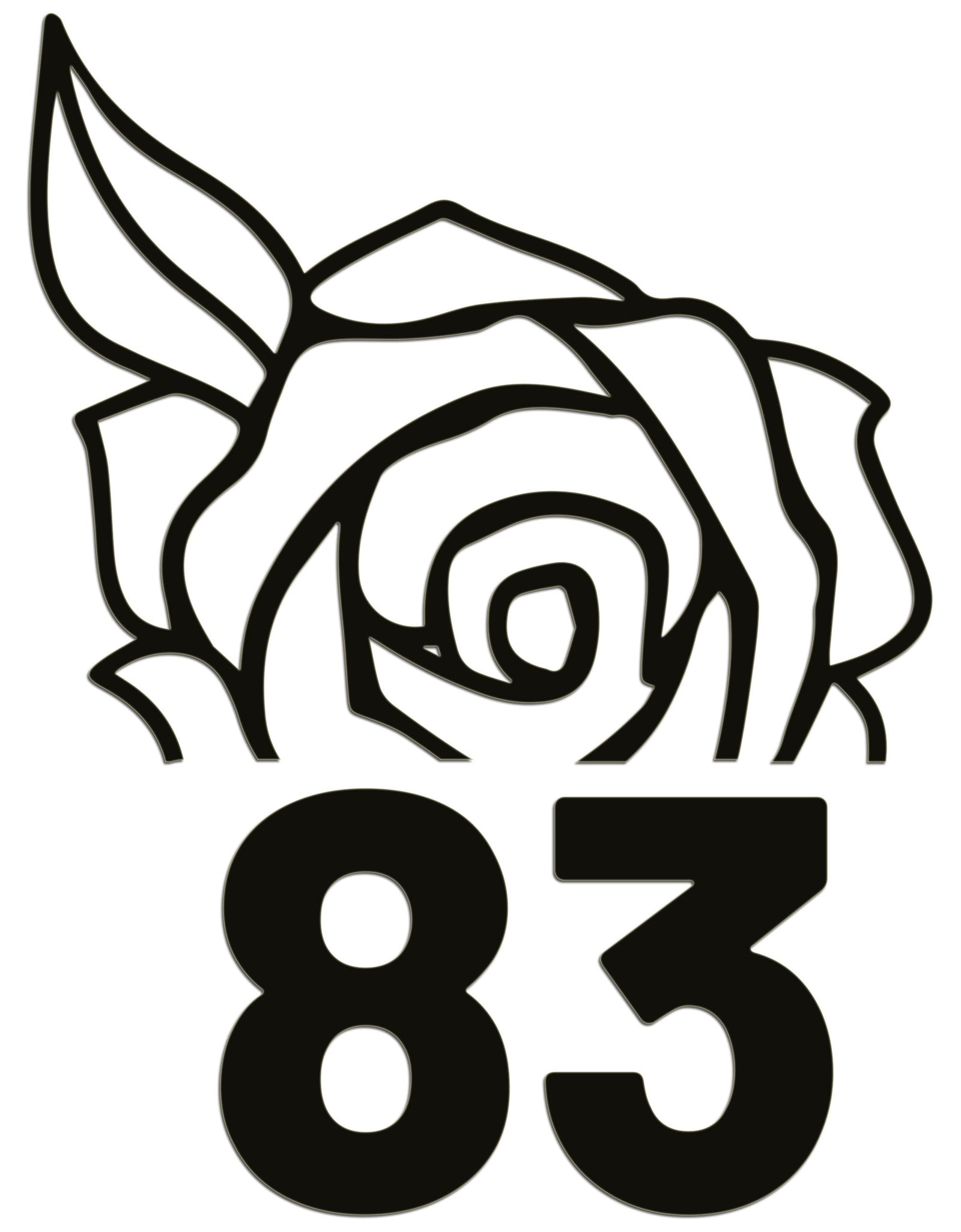 Wheelie Bin Caddy Recycle Home Decor Rose House Number Sticker Label by WinsterCreations™ Official Store