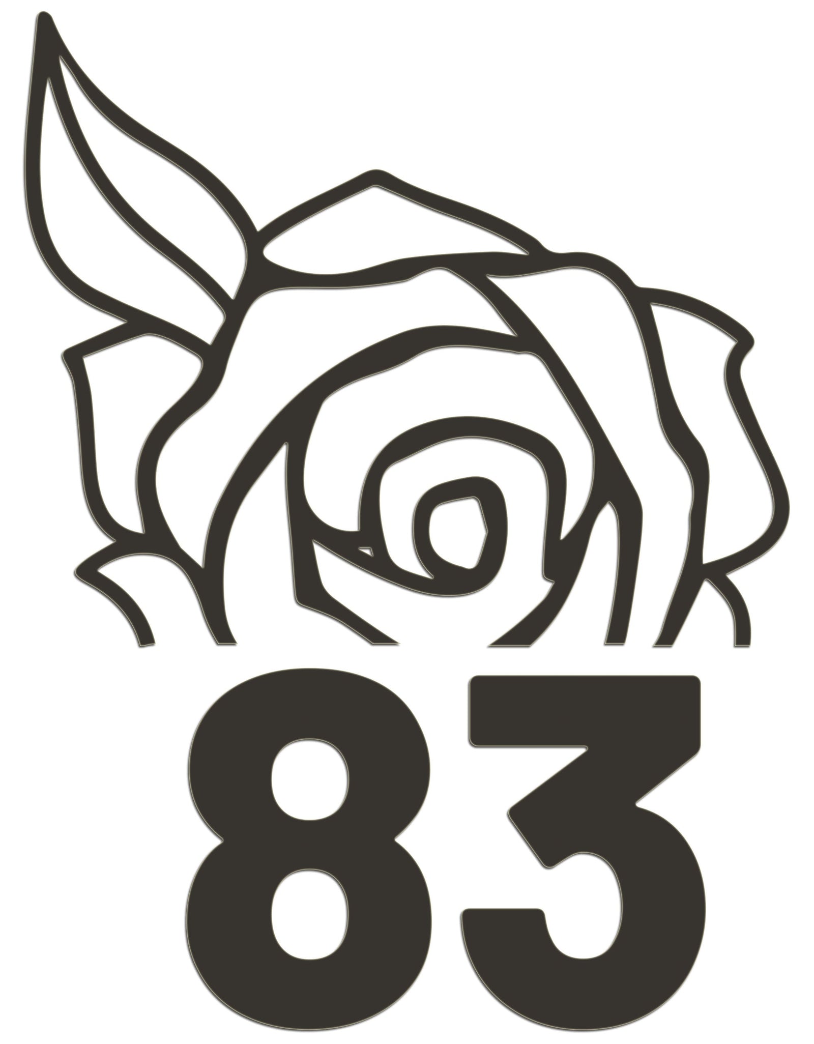 Wheelie Bin Caddy Recycle Home Decor Rose House Number Sticker Label by WinsterCreations™ Official Store