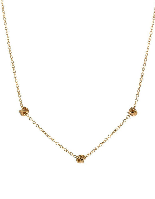 Load image into Gallery viewer, Gold Love Knot Necklace by Hollywood Sensation®

