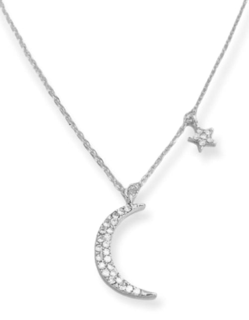 Load image into Gallery viewer, Gold Moon and Star Necklace for Women by Hollywood Sensation®
