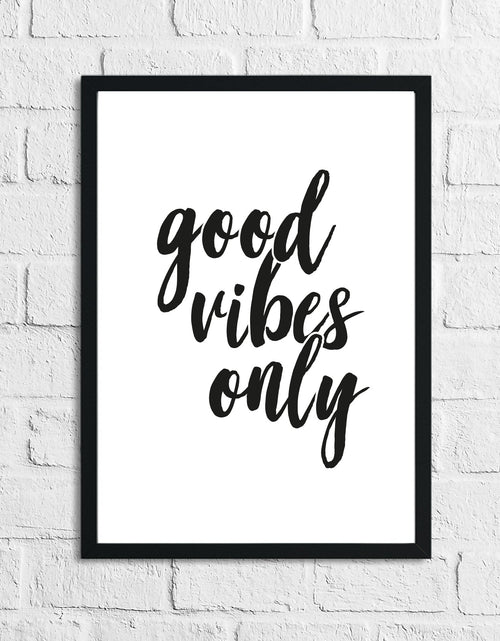 Load image into Gallery viewer, Good Vibes Only Script Wall Home Decor Quote Print by WinsterCreations™ Official Store

