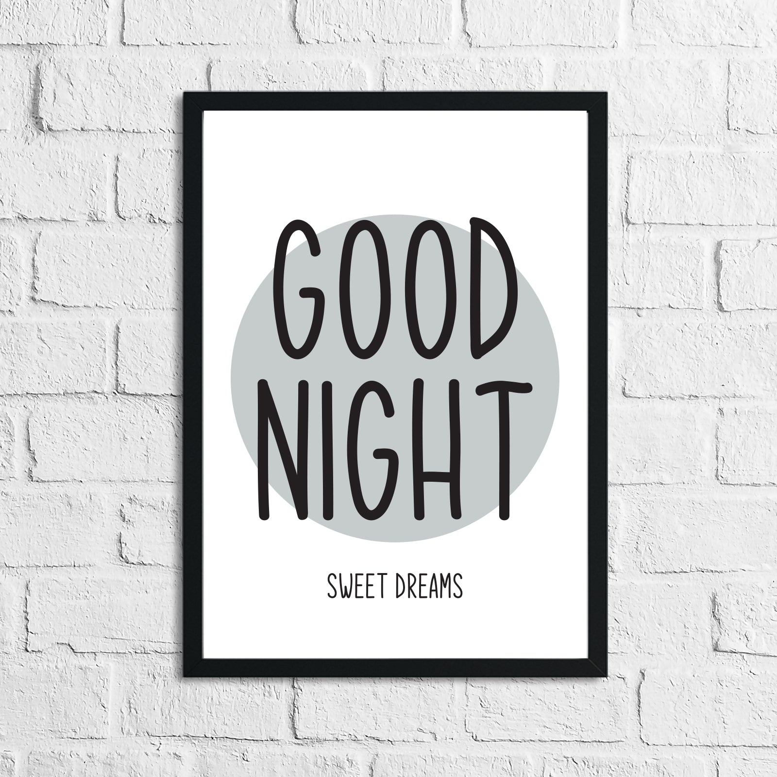 Goodnight Sweet Dreams Grey Children's Teenager Room Wall Decor Print by WinsterCreations™ Official Store