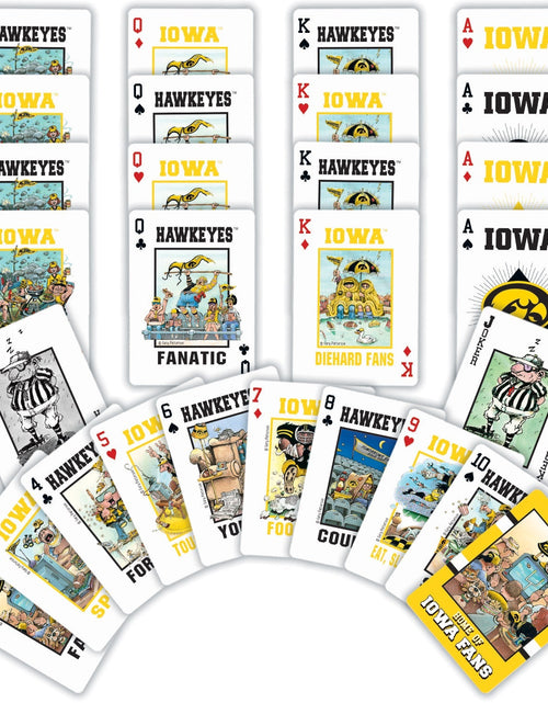 Load image into Gallery viewer, Iowa Hawkeyes Fan Deck Playing Cards - 54 Card Deck by MasterPieces Puzzle Company INC
