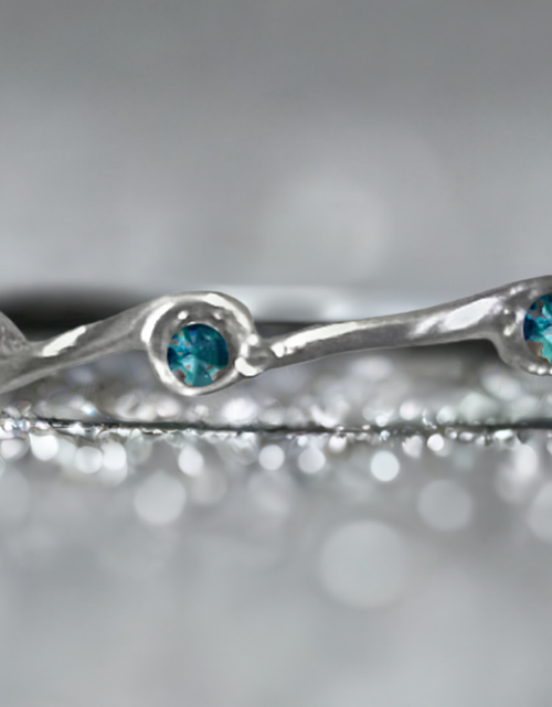 Load image into Gallery viewer, Zircon Birthstone Stacker Ring by The Urban Charm
