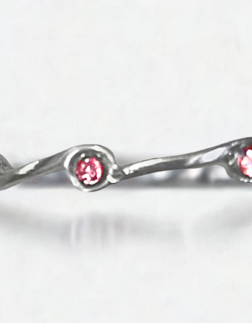 Load image into Gallery viewer, Pink Tourmaline Birthstone Stacker Ring by The Urban Charm
