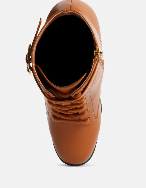 Load image into Gallery viewer, grahams faux leather lace up boots by London Rag
