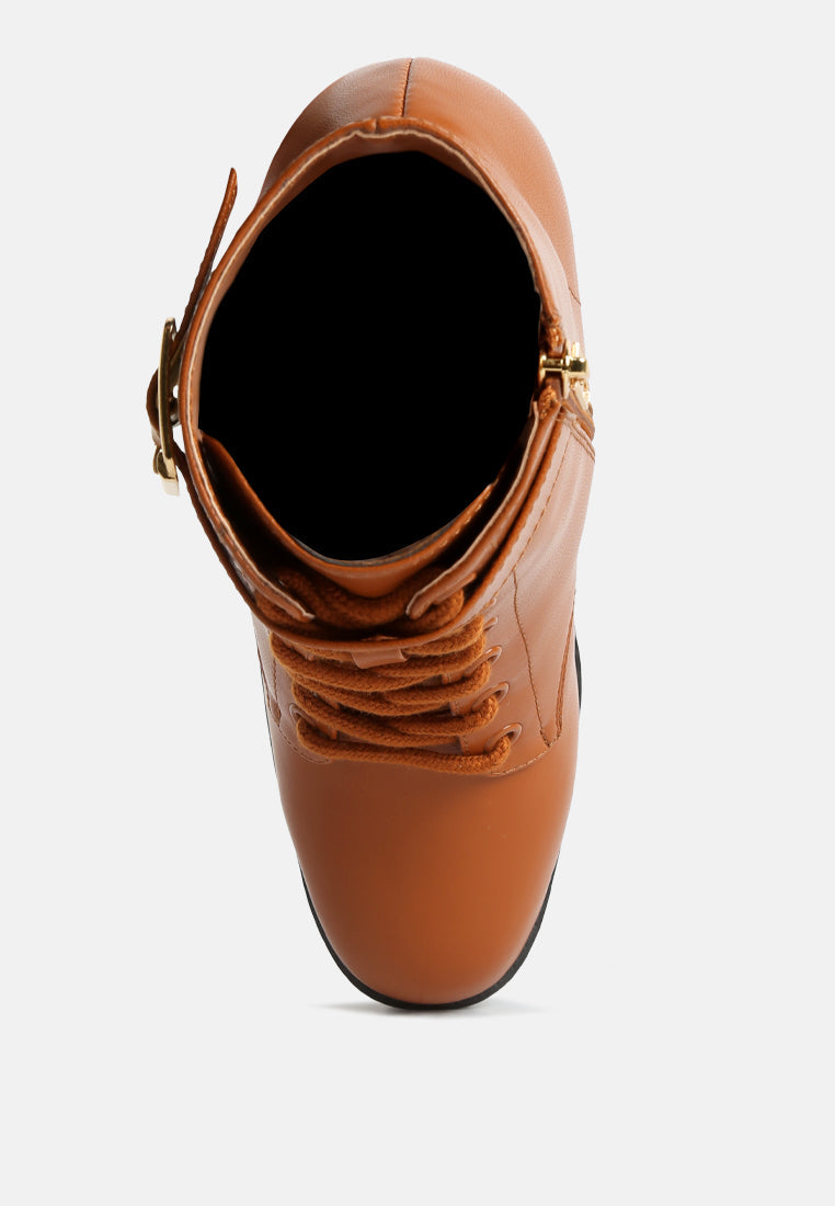 grahams faux leather lace up boots by London Rag