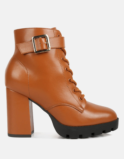 Load image into Gallery viewer, grahams faux leather lace up boots by London Rag
