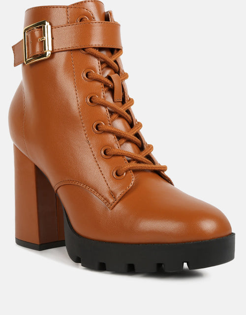 Load image into Gallery viewer, grahams faux leather lace up boots by London Rag
