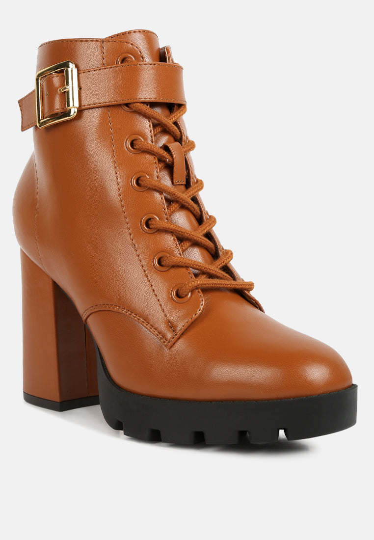 grahams faux leather lace up boots by London Rag