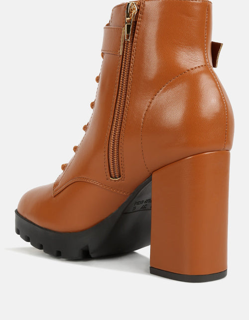Load image into Gallery viewer, grahams faux leather lace up boots by London Rag
