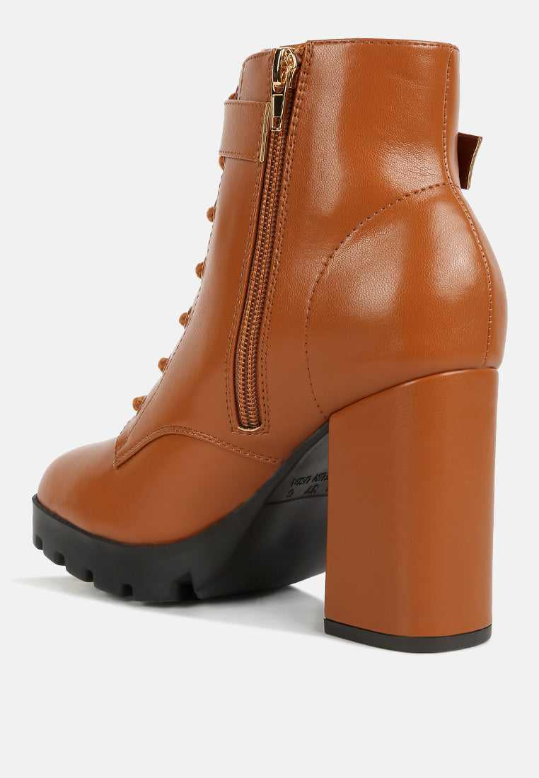 grahams faux leather lace up boots by London Rag