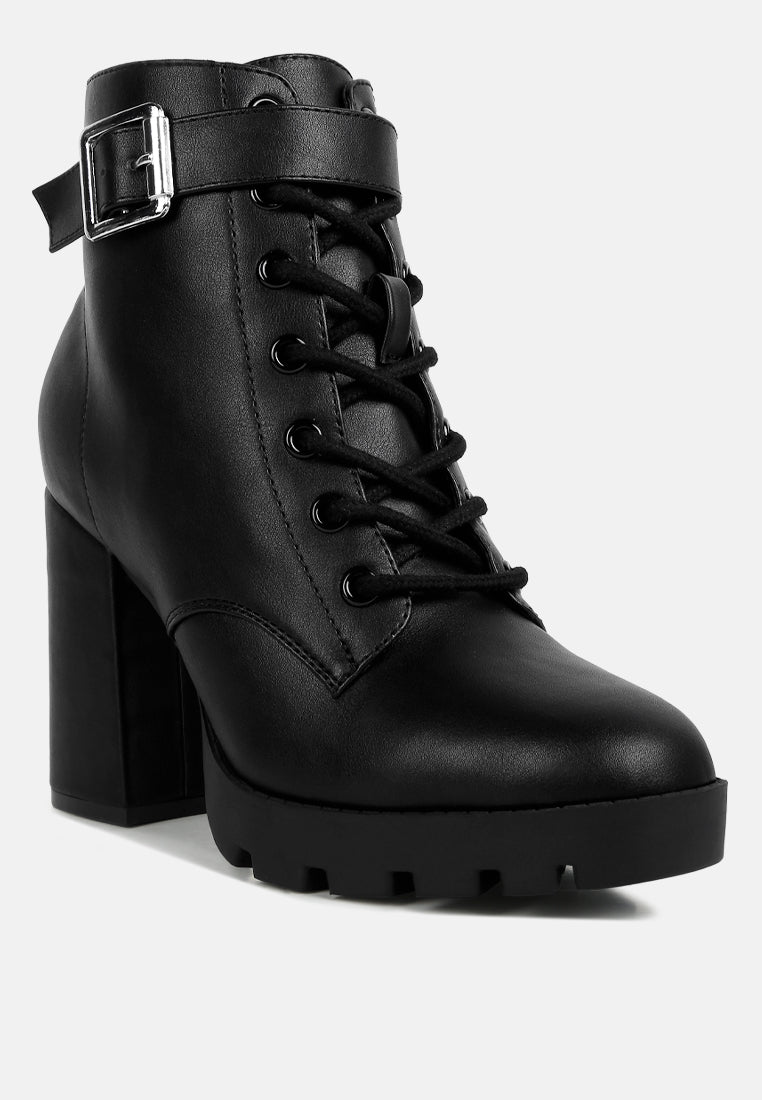 grahams faux leather lace up boots by London Rag