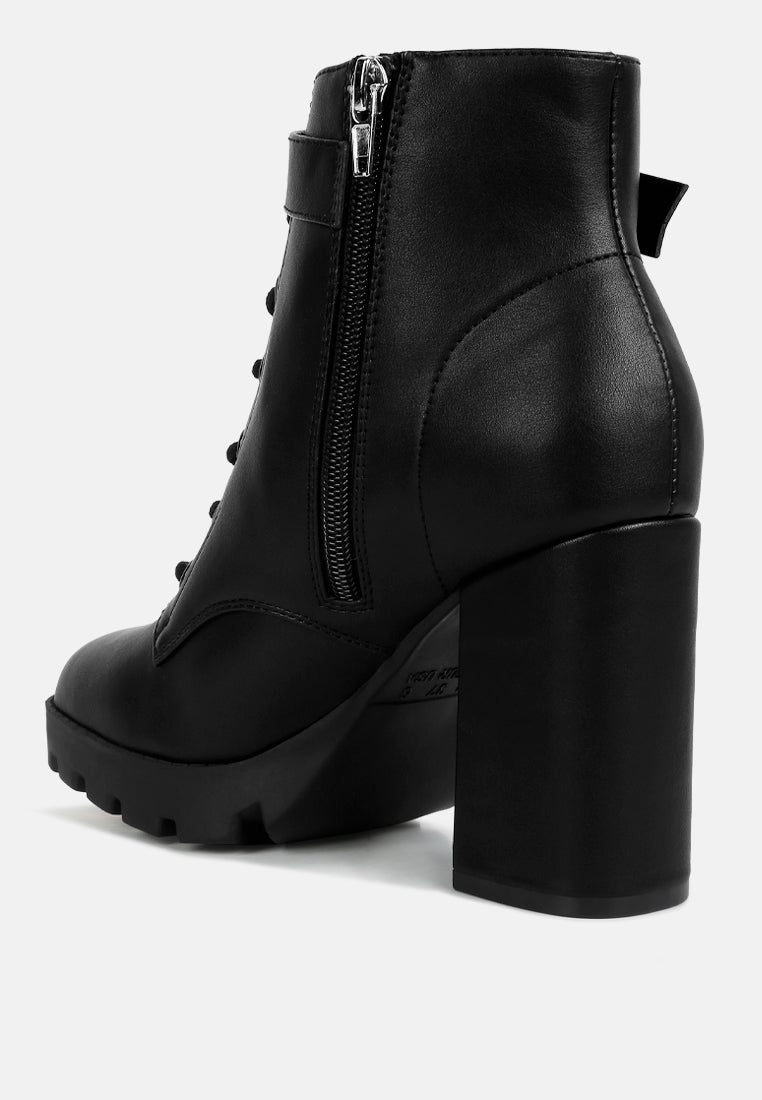 grahams faux leather lace up boots by London Rag