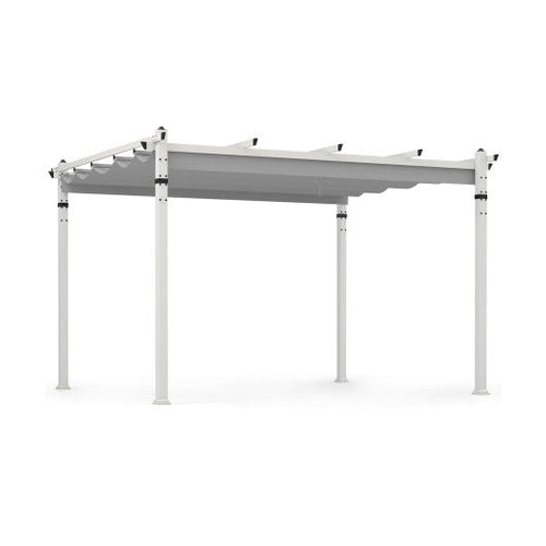 Load image into Gallery viewer, Outdoor Pergola with Retractable Canopy and Aluminum Frame-Gray
